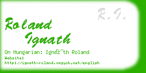 roland ignath business card